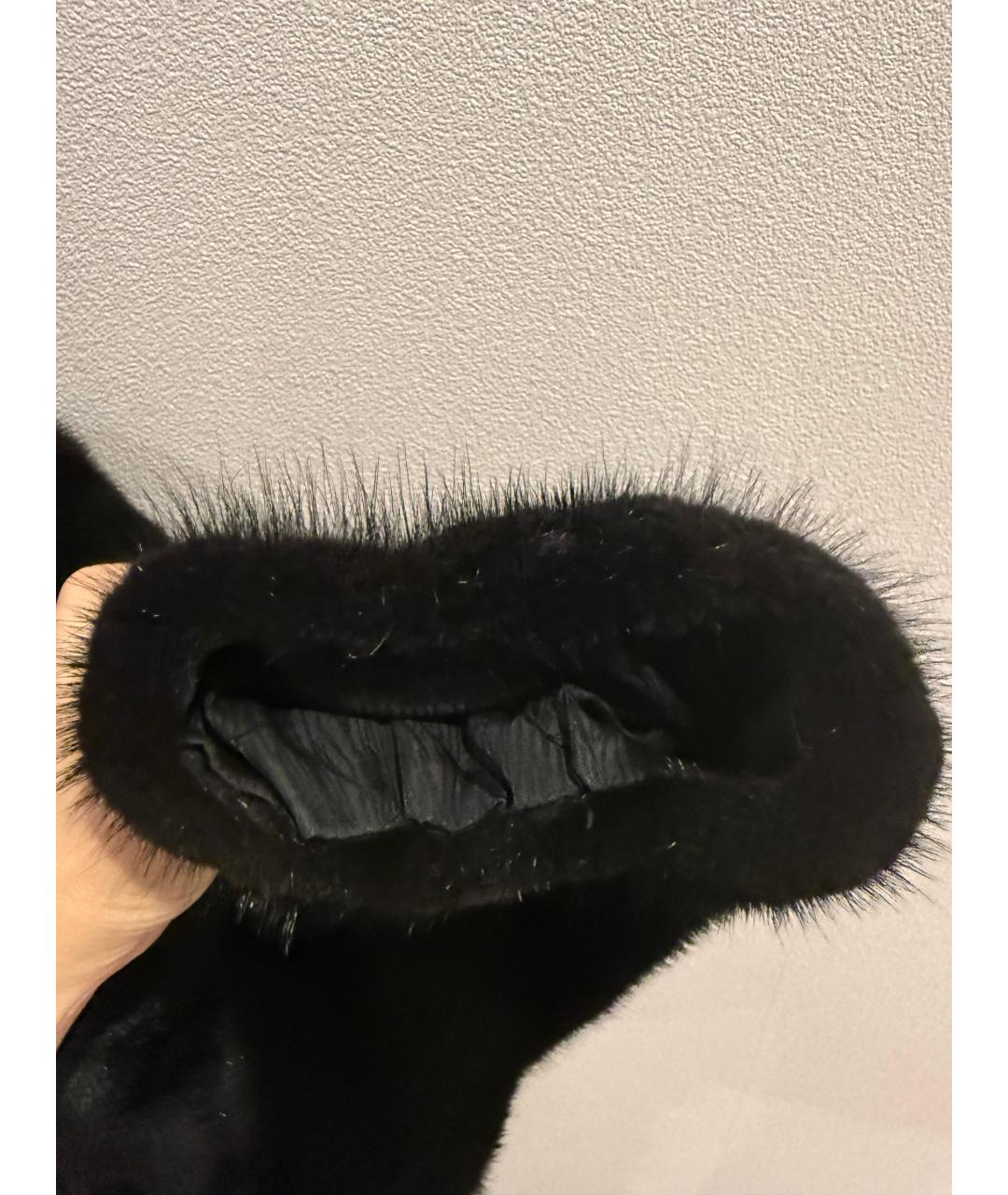 MALA MATI Черная меховая шуба, фото 8