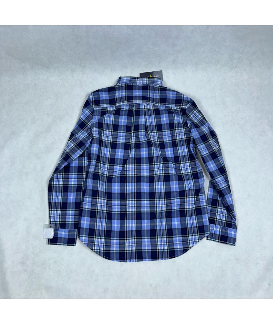 POLO RALPH LAUREN Синяя хлопковая детская рубашка, фото 2