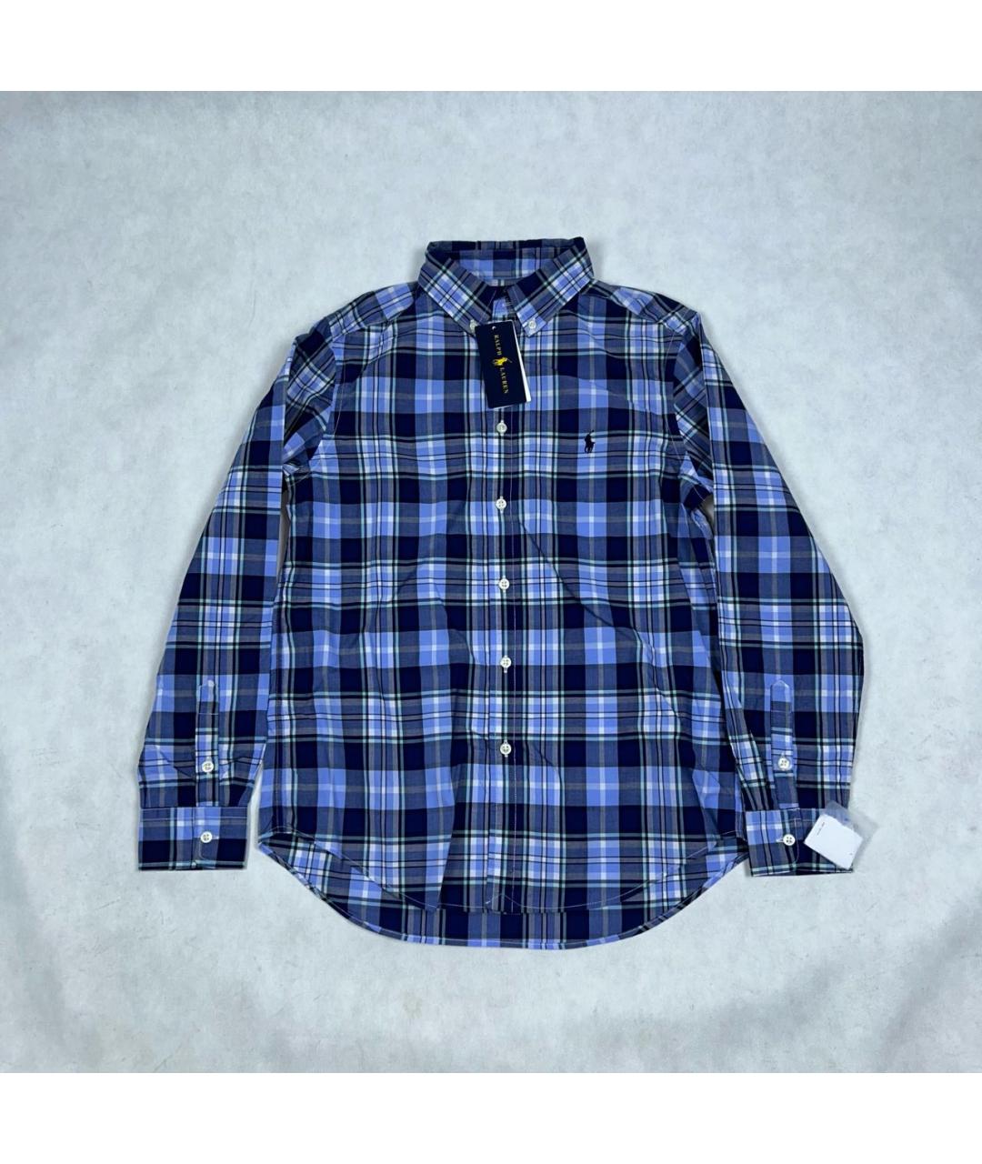 POLO RALPH LAUREN Синяя хлопковая детская рубашка, фото 5