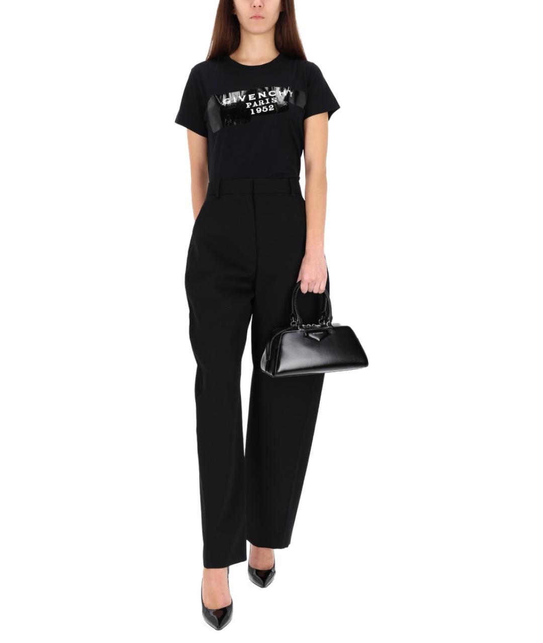 GIVENCHY Черные шерстяные прямые брюки, фото 2