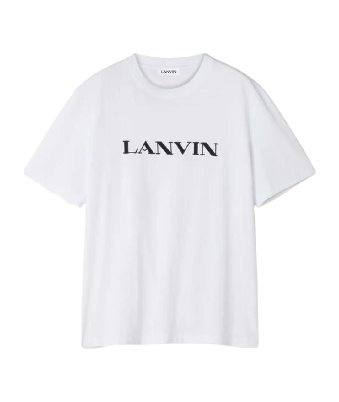 LANVIN Белая хлопковая футболка, фото 1