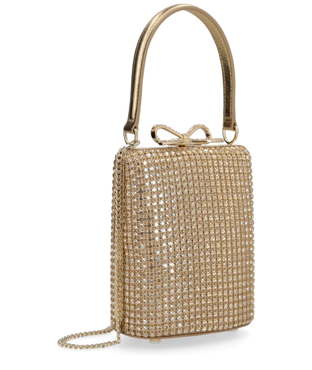SELF-PORTRAIT Золотая сумка с короткими ручками, фото 3
