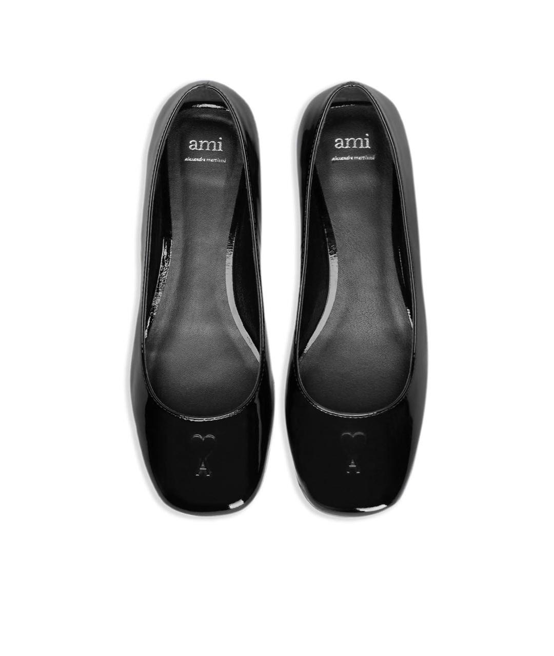 Ami Paris Черные балетки из лакированной кожи, фото 3