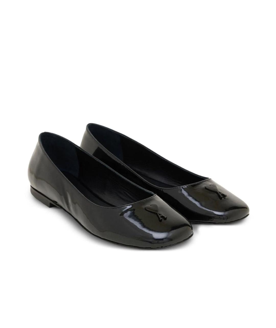 Ami Paris Черные балетки из лакированной кожи, фото 5