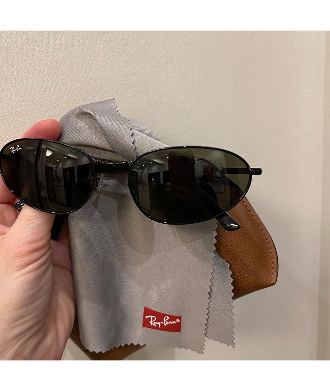 RAY BAN Черные металлические солнцезащитные очки, фото 3