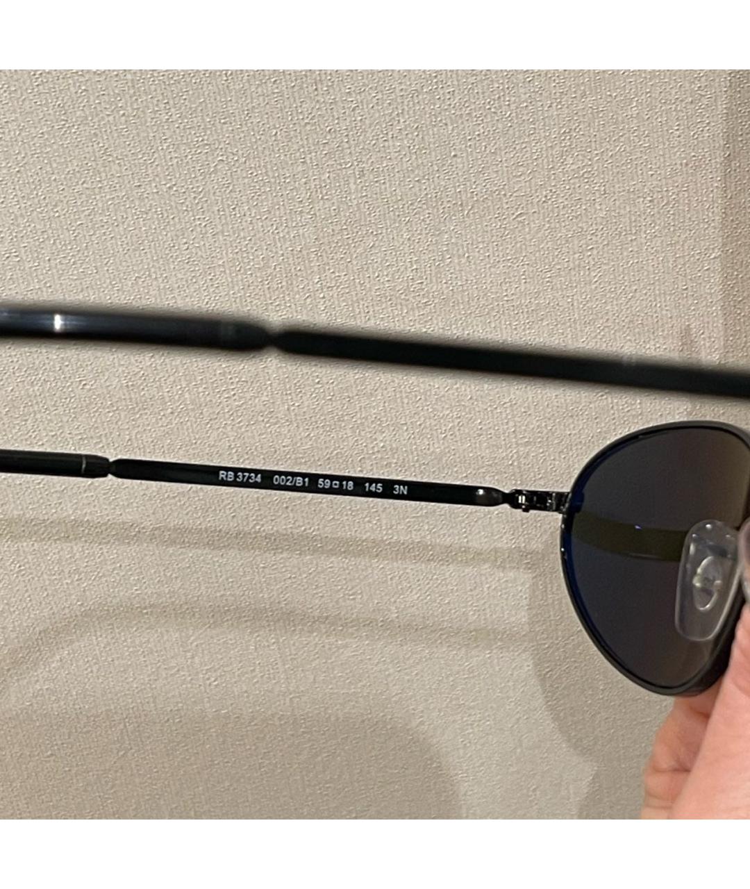 RAY BAN Черные металлические солнцезащитные очки, фото 6