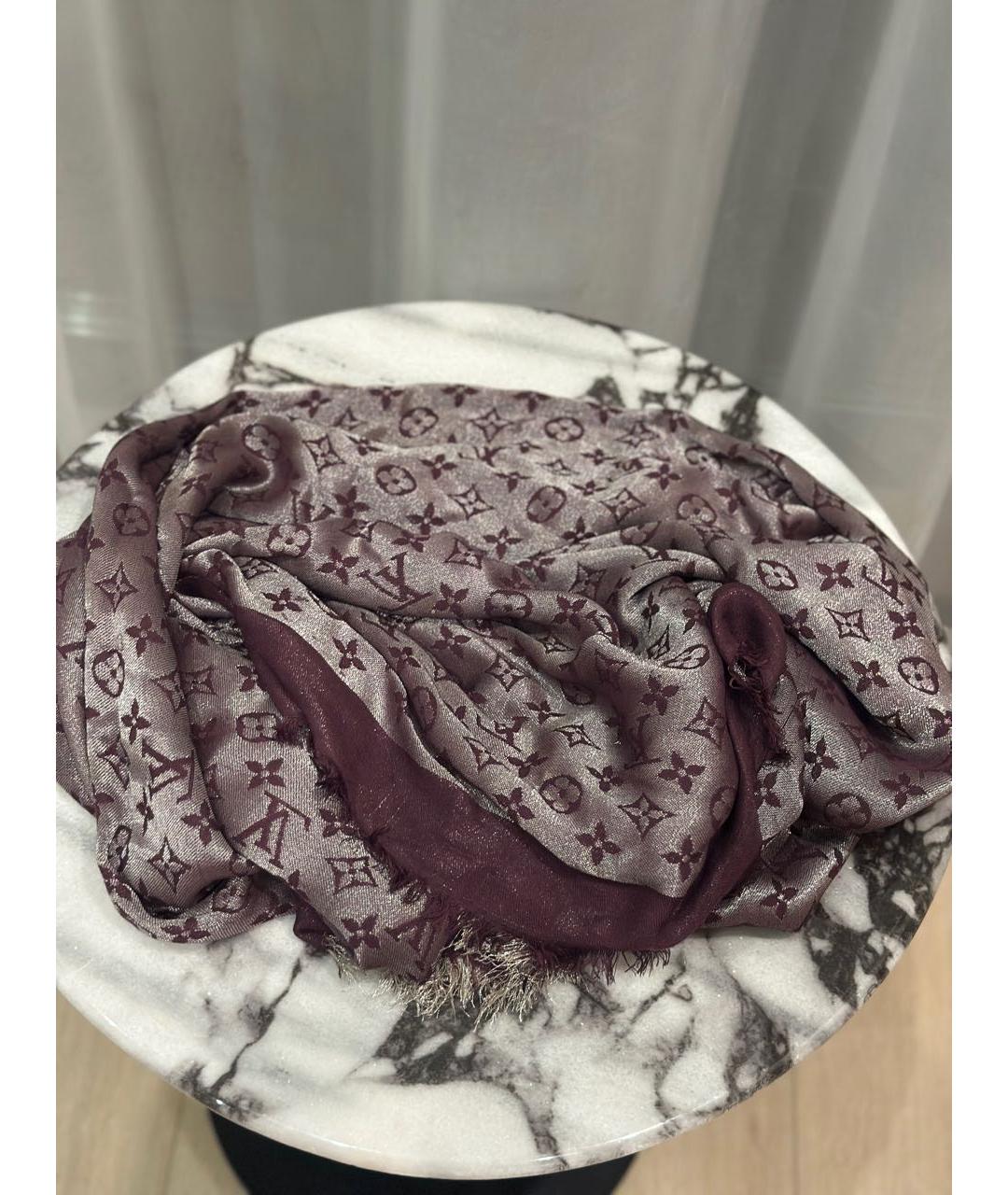 LOUIS VUITTON Фиолетовый платок, фото 2