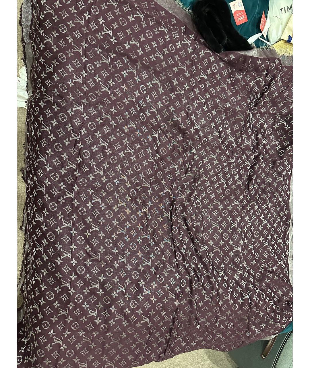 LOUIS VUITTON Фиолетовый платок, фото 5