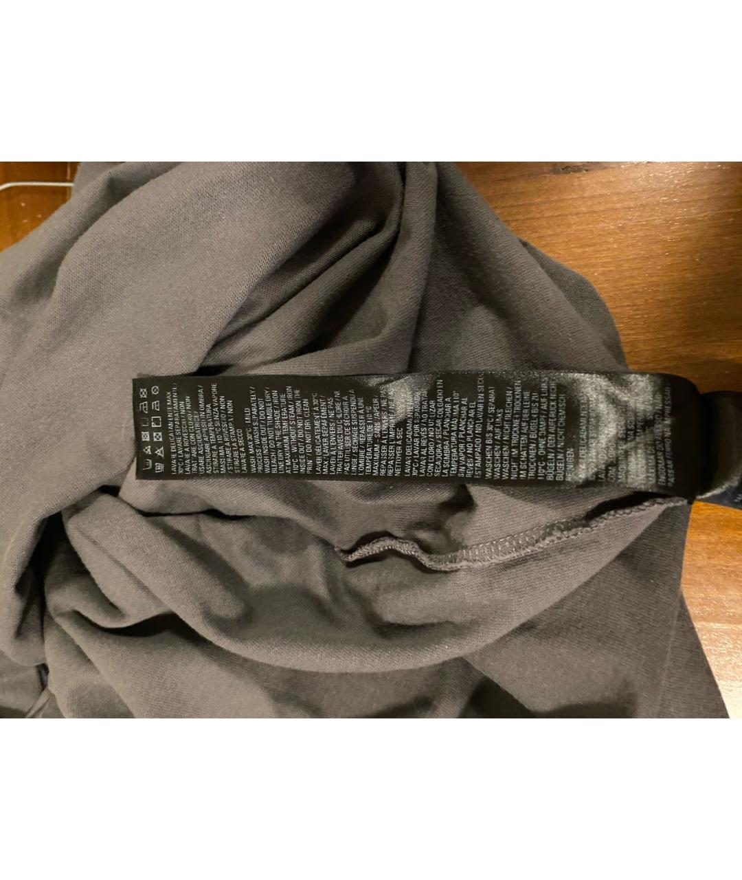 BALENCIAGA Серая хлопковая футболка, фото 3