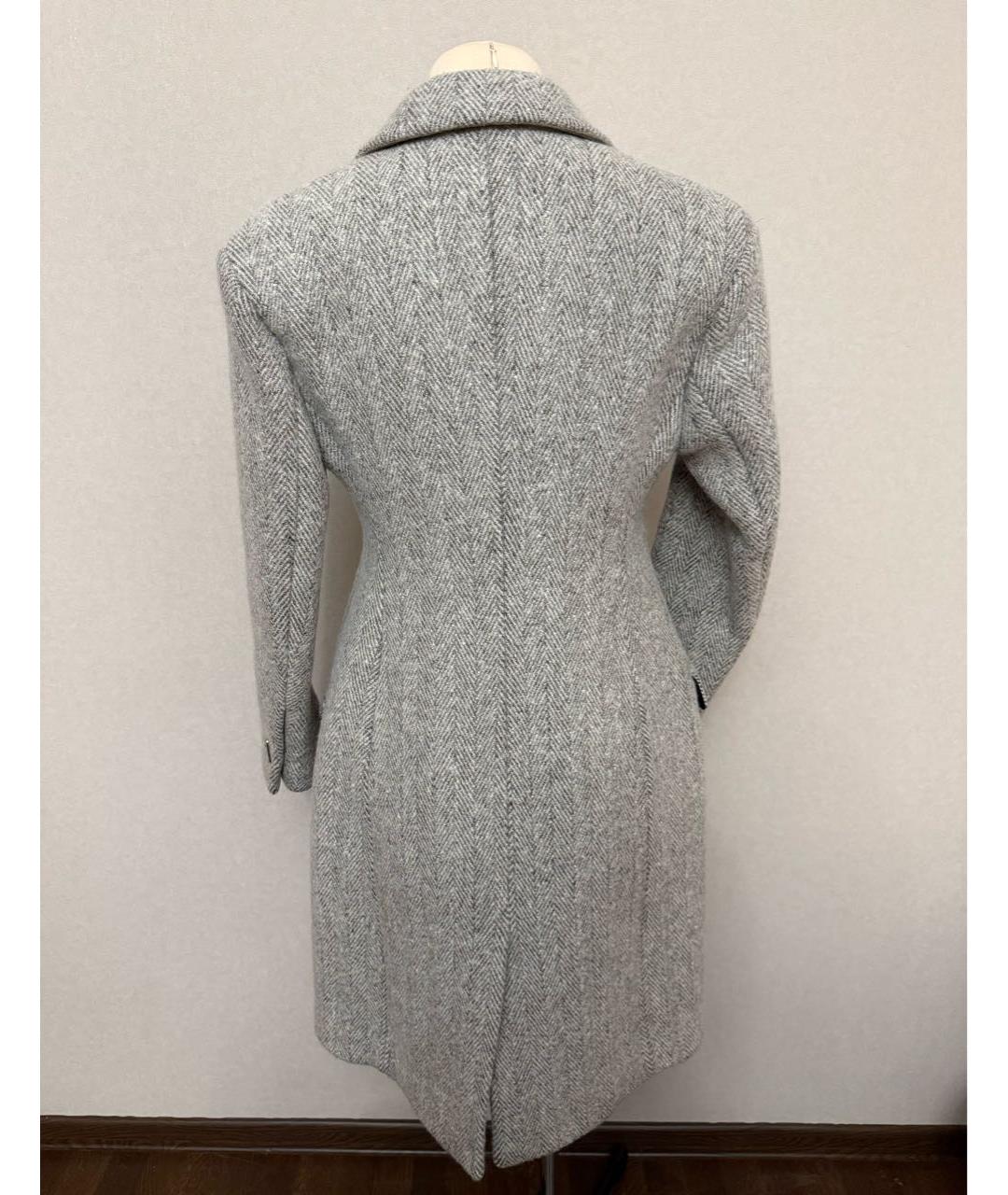 BOTTEGA VENETA Серое шерстяное пальто, фото 2