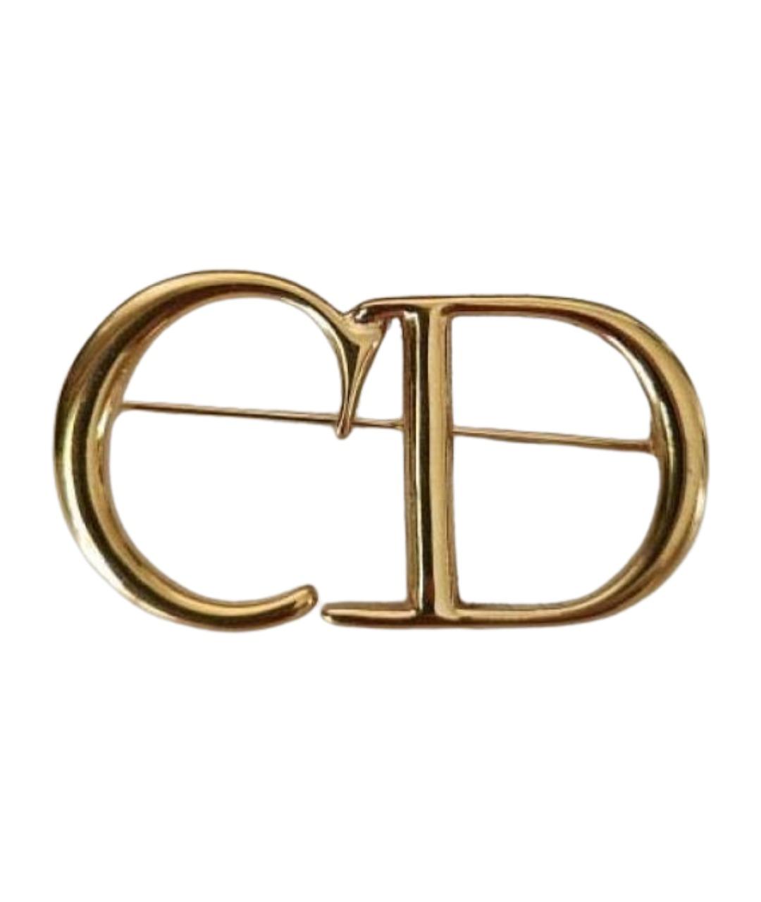 CHRISTIAN DIOR Золотая металлическая булавка / брошь, фото 1