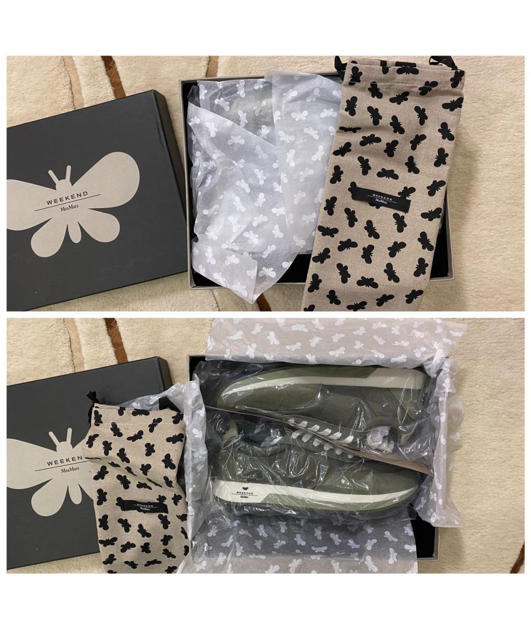 WEEKEND MAX MARA Хаки кроссовки, фото 8