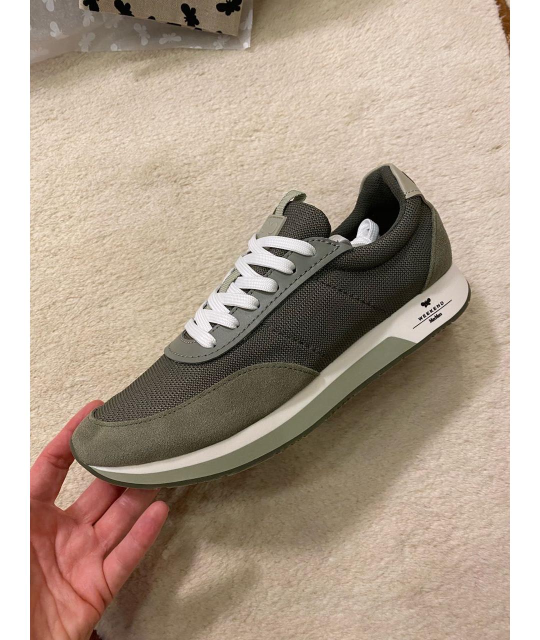 WEEKEND MAX MARA Хаки кроссовки, фото 6