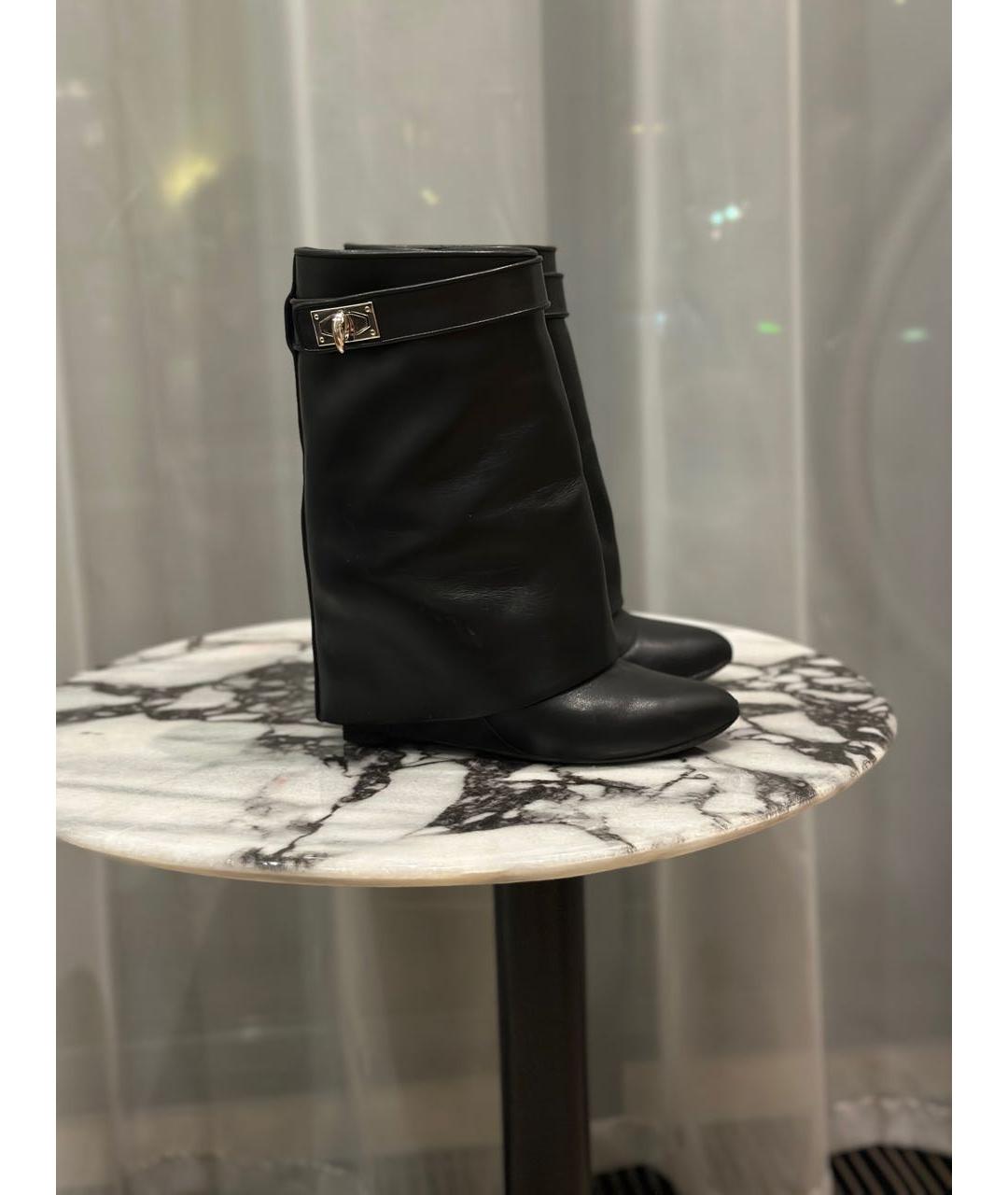 GIVENCHY Черные кожаные сапоги, фото 3