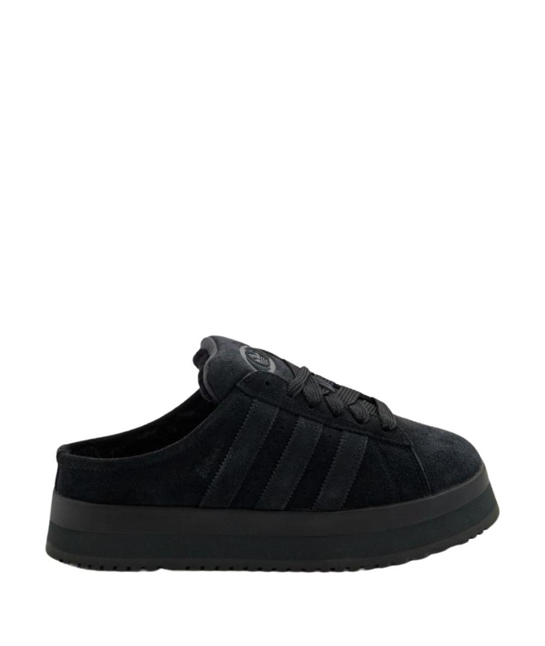 ADIDAS Черные замшевые кроссовки, фото 1