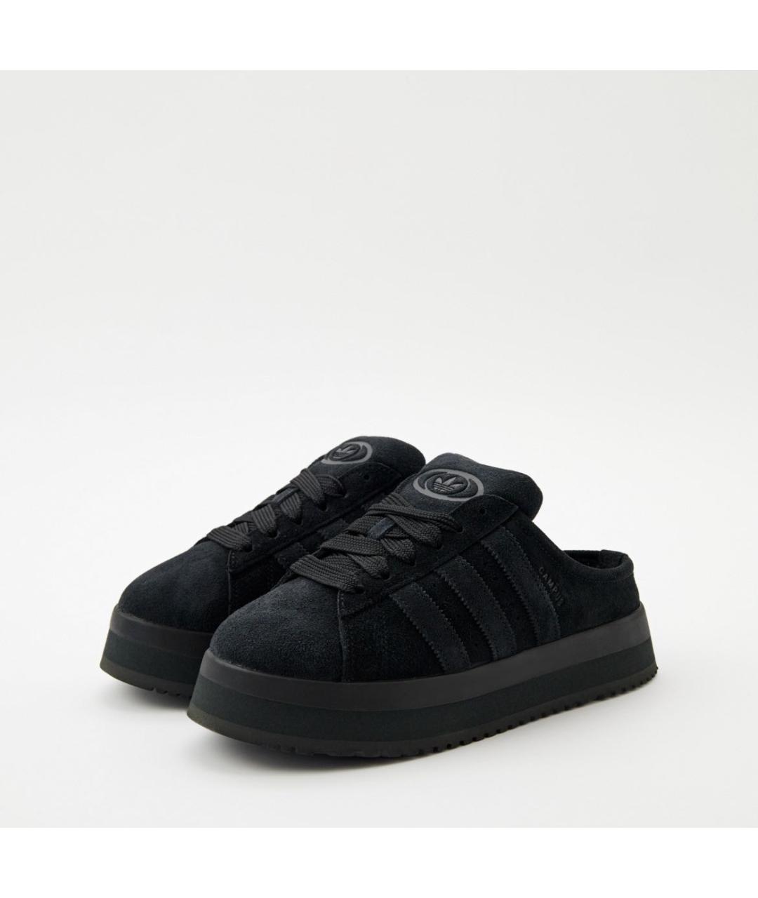 ADIDAS Черные замшевые кроссовки, фото 3