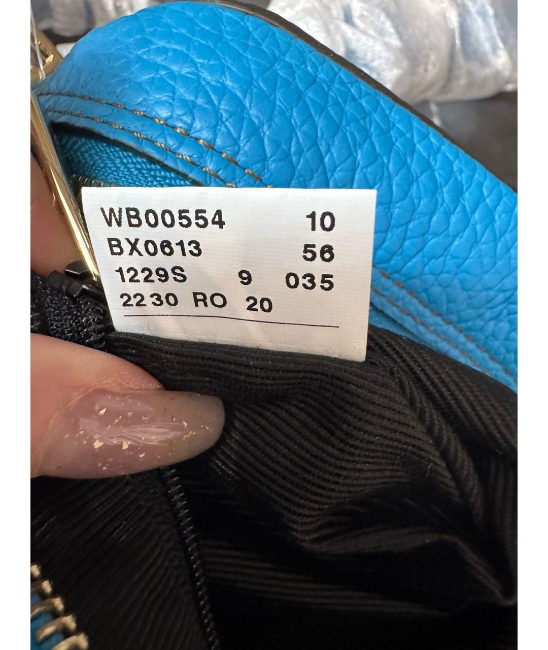 FURLA Синяя кожаная сумка через плечо, фото 8