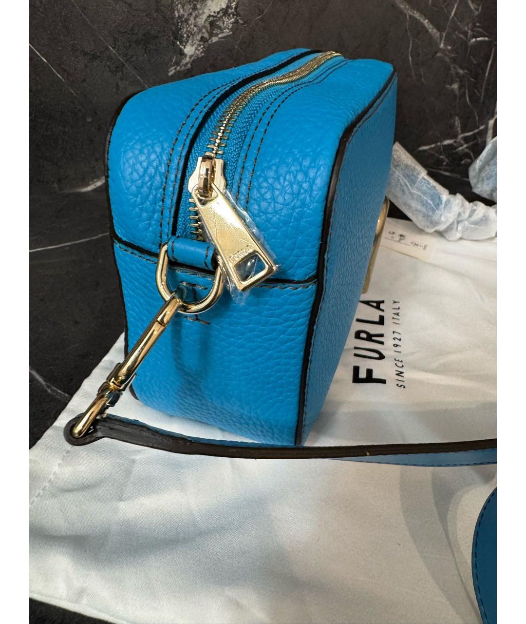 FURLA Синяя кожаная сумка через плечо, фото 2