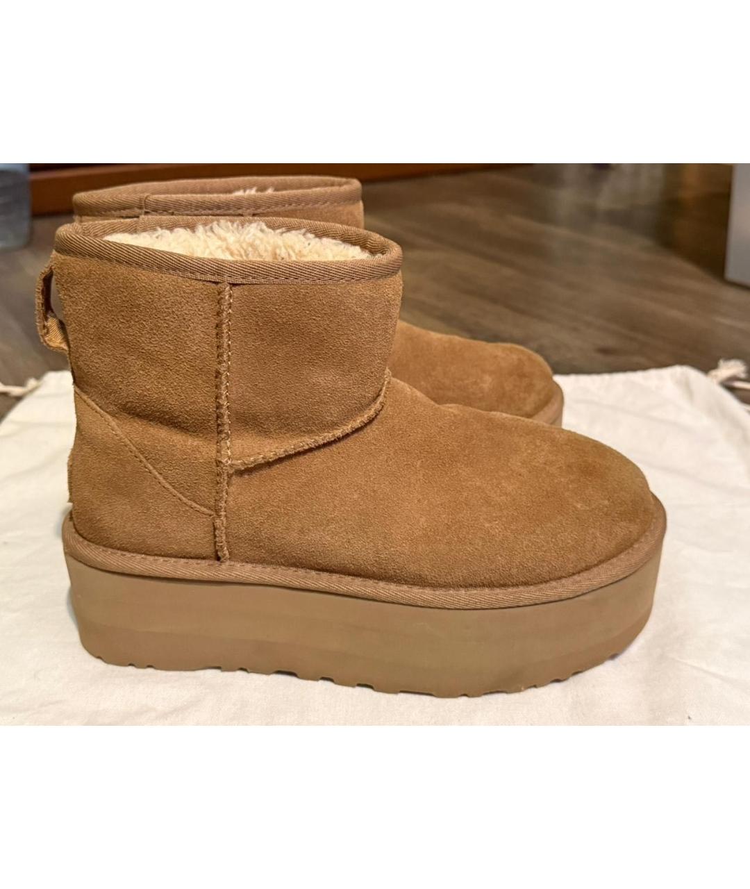 UGG AUSTRALIA Коричневые замшевые ботинки, фото 2