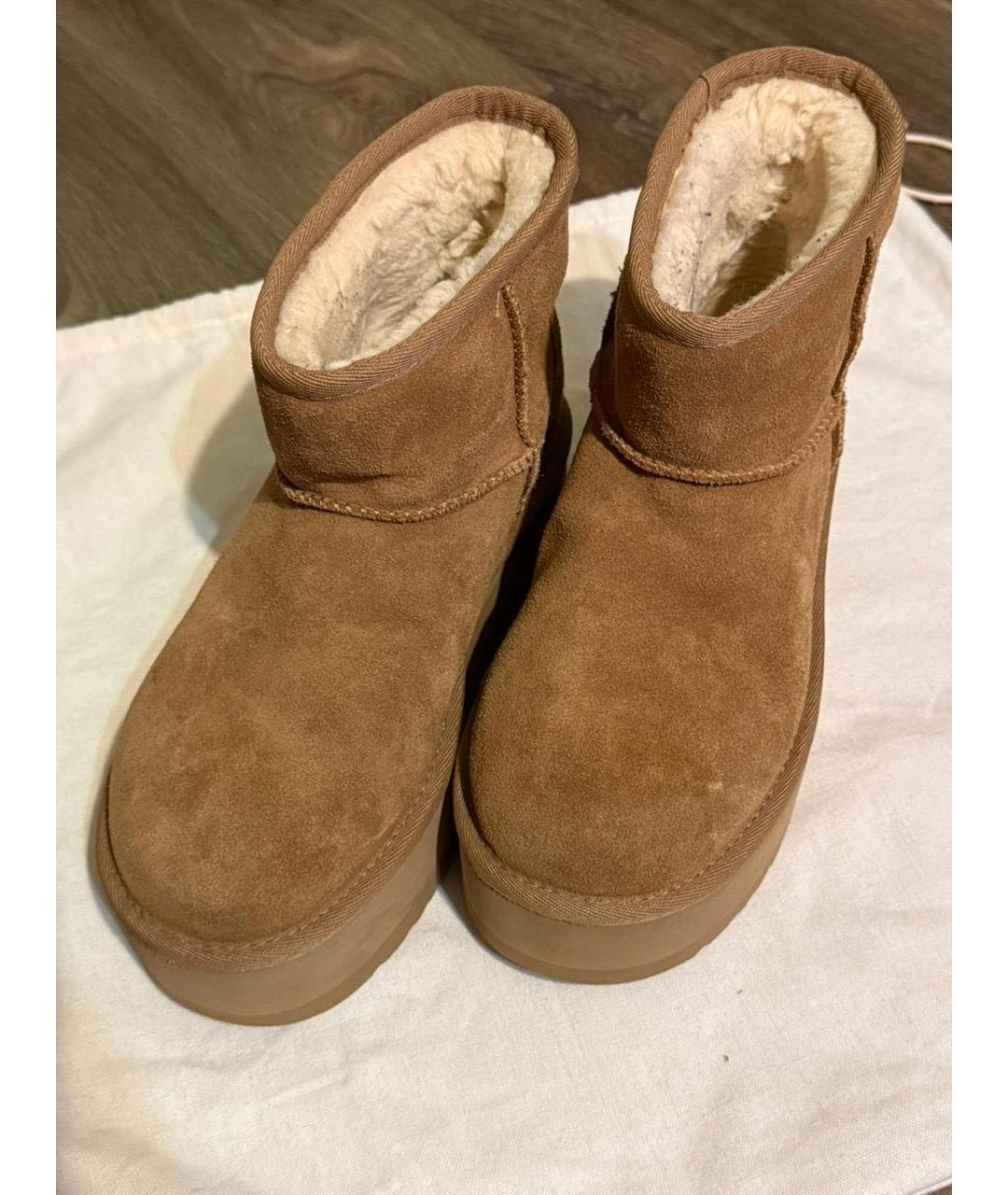 UGG AUSTRALIA Коричневые замшевые ботинки, фото 6