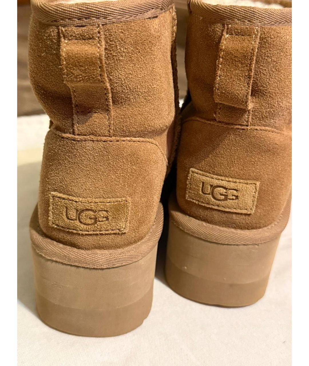 UGG AUSTRALIA Коричневые замшевые ботинки, фото 4