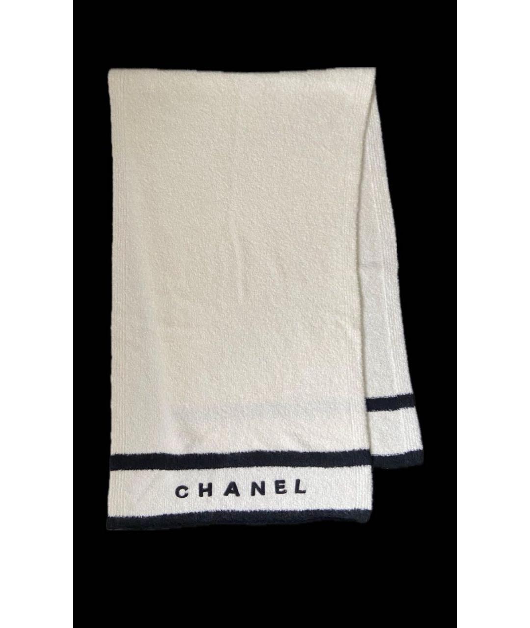 CHANEL Бежевый кашемировый шарф, фото 3