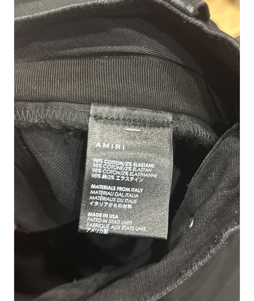 AMIRI Черные хлопко-эластановые джинсы скинни, фото 7
