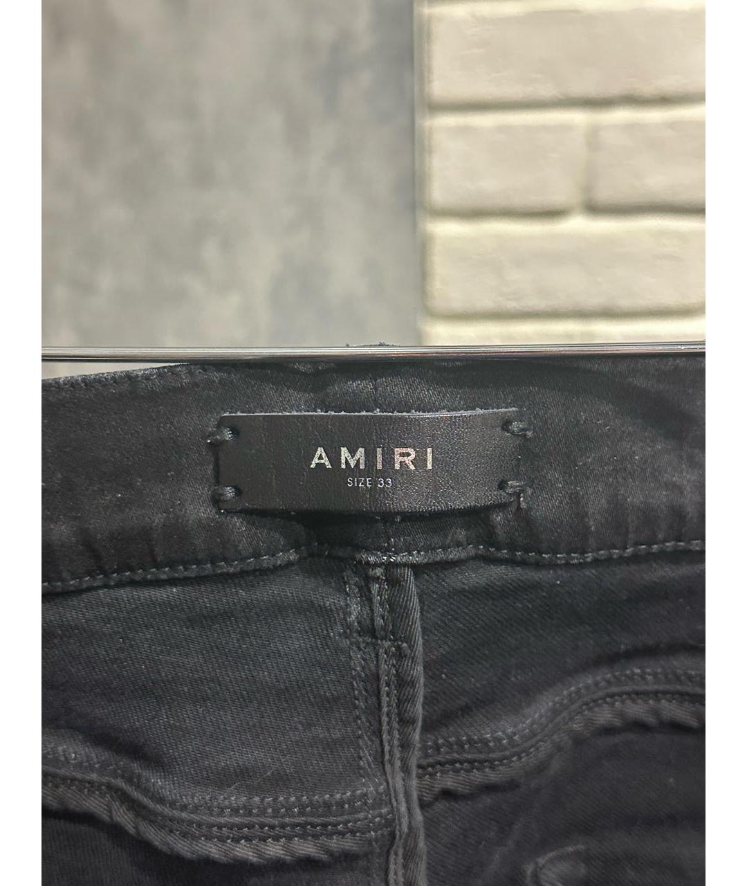 AMIRI Черные хлопко-эластановые джинсы скинни, фото 6