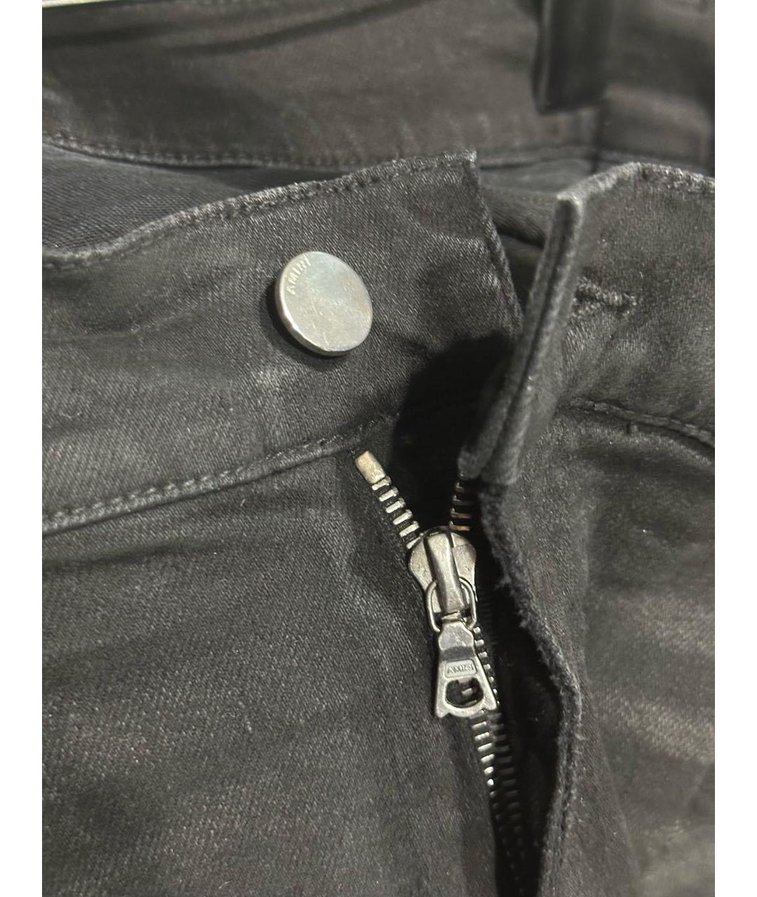 AMIRI Черные хлопко-эластановые джинсы скинни, фото 5