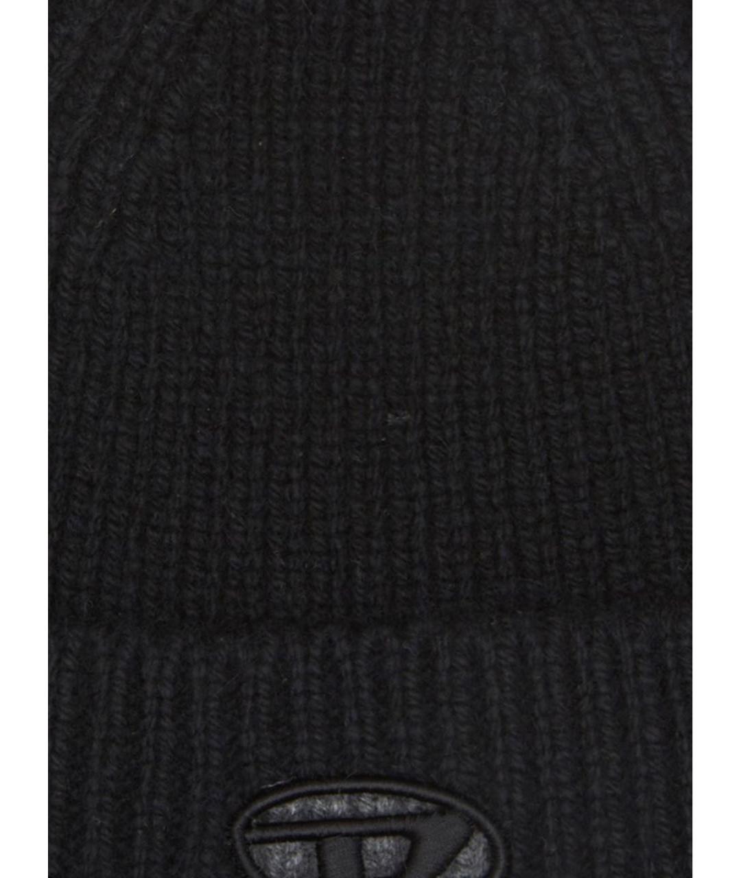DIESEL Черная кашемировая шапка, фото 3