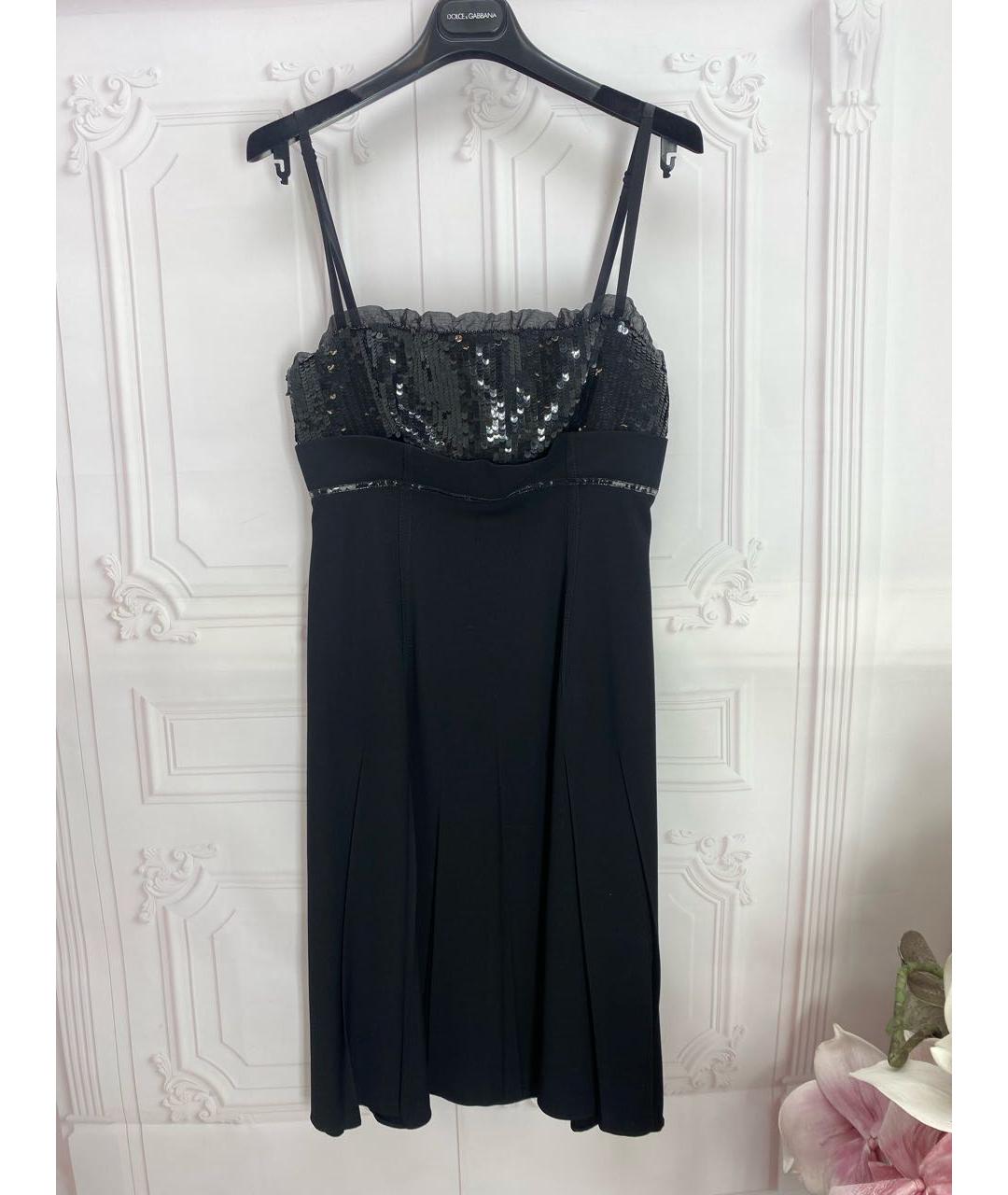 DOLCE&GABBANA Черное шелковое вечернее платье, фото 8