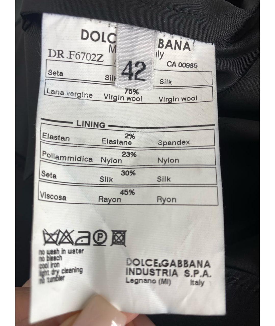 DOLCE&GABBANA Черное шелковое вечернее платье, фото 7