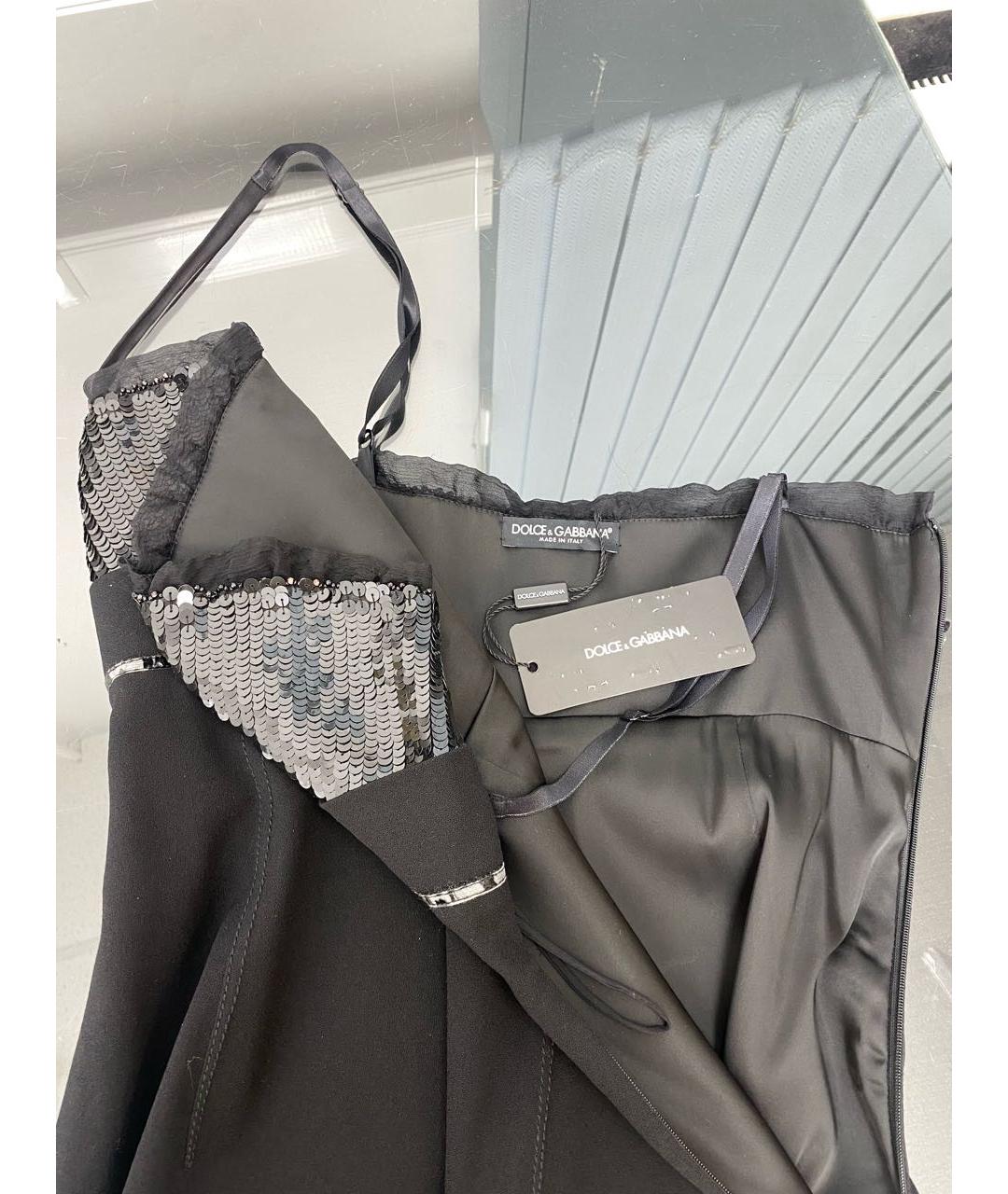 DOLCE&GABBANA Черное шелковое вечернее платье, фото 3