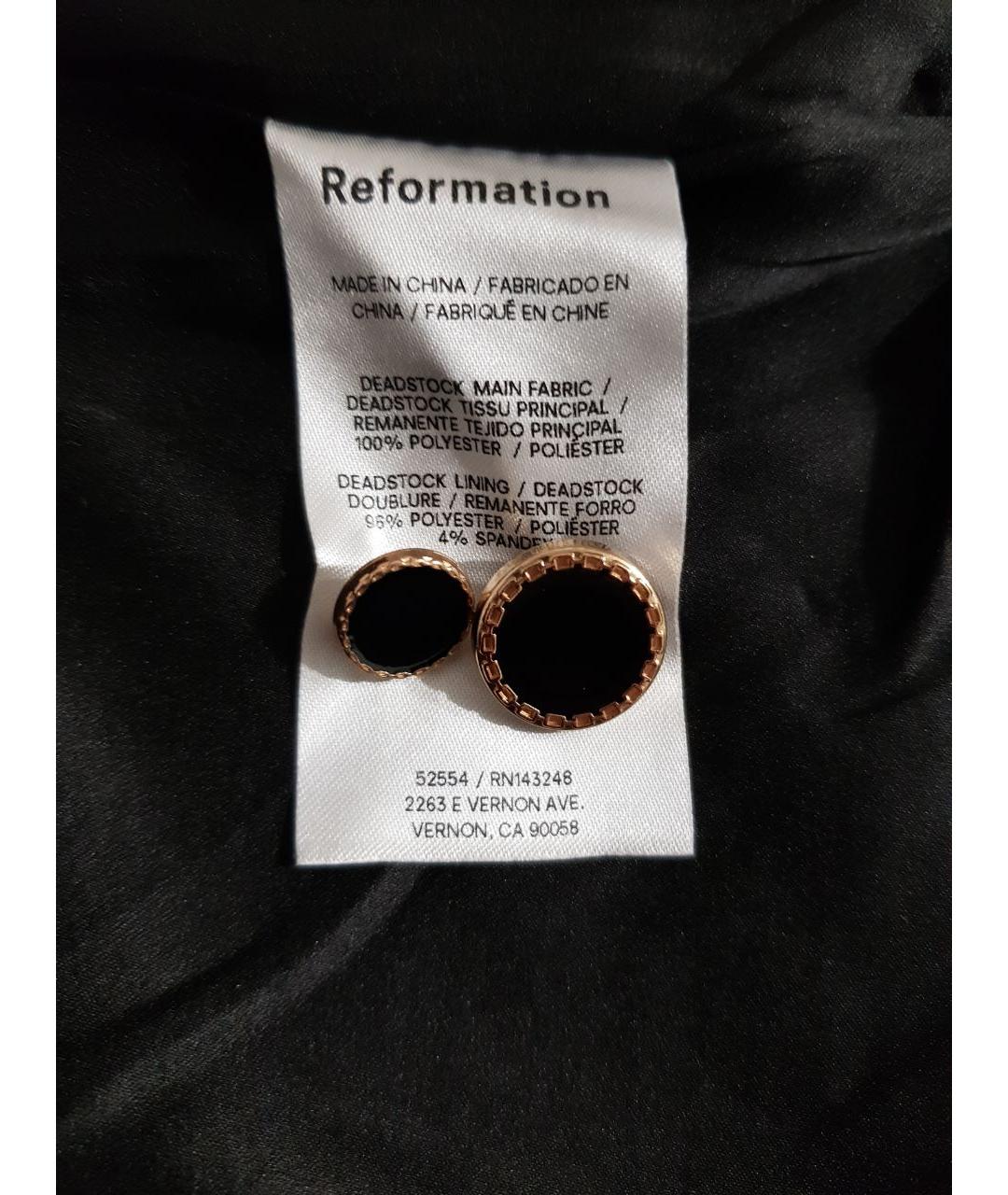 REFORMATION Черный полиэстеровый жакет/пиджак, фото 5