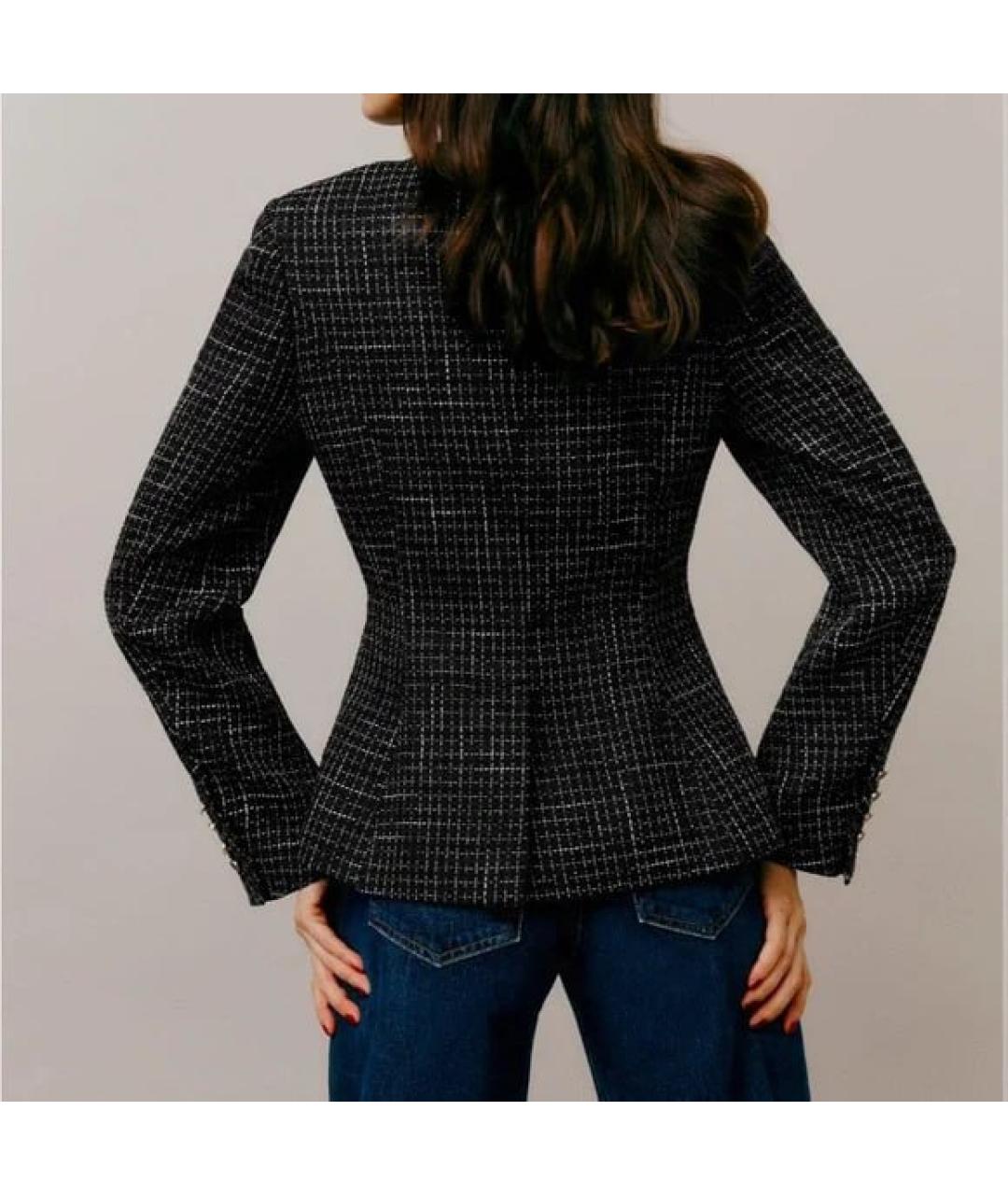 REFORMATION Черный полиэстеровый жакет/пиджак, фото 7