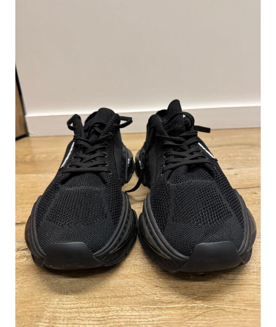 DOLCE&GABBANA Черные текстильные низкие кроссовки / кеды, фото 5