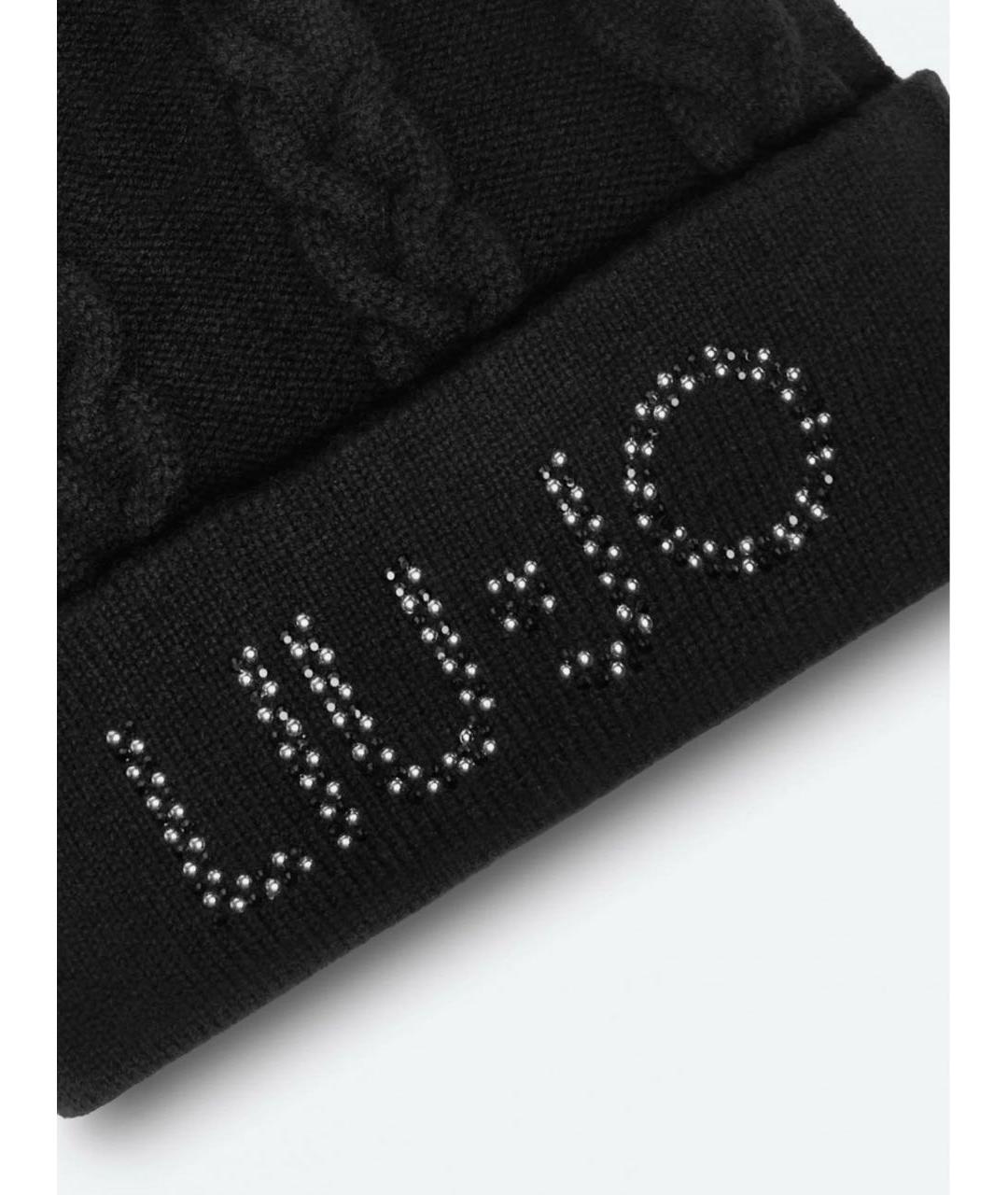 LIU JO Черная шерстяная шапка, фото 4