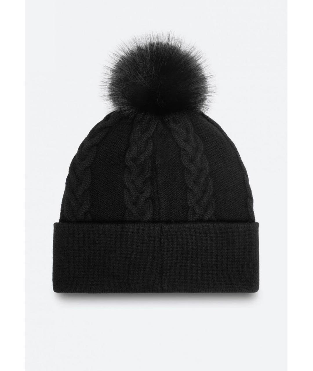 LIU JO Черная шерстяная шапка, фото 2