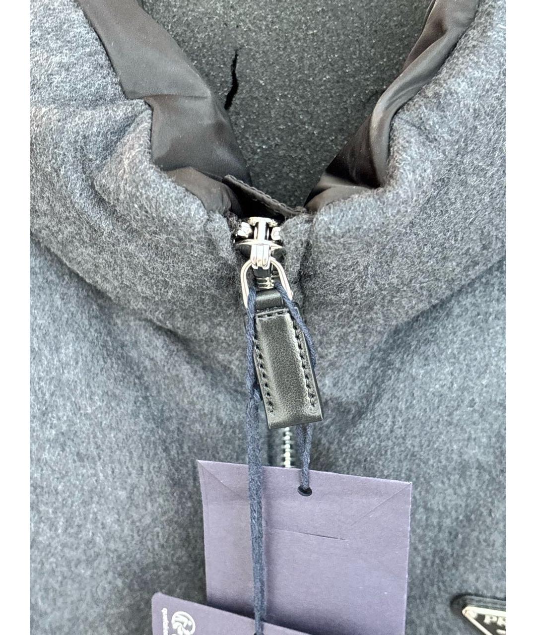 PRADA Серый кашемировый пуховик, фото 5