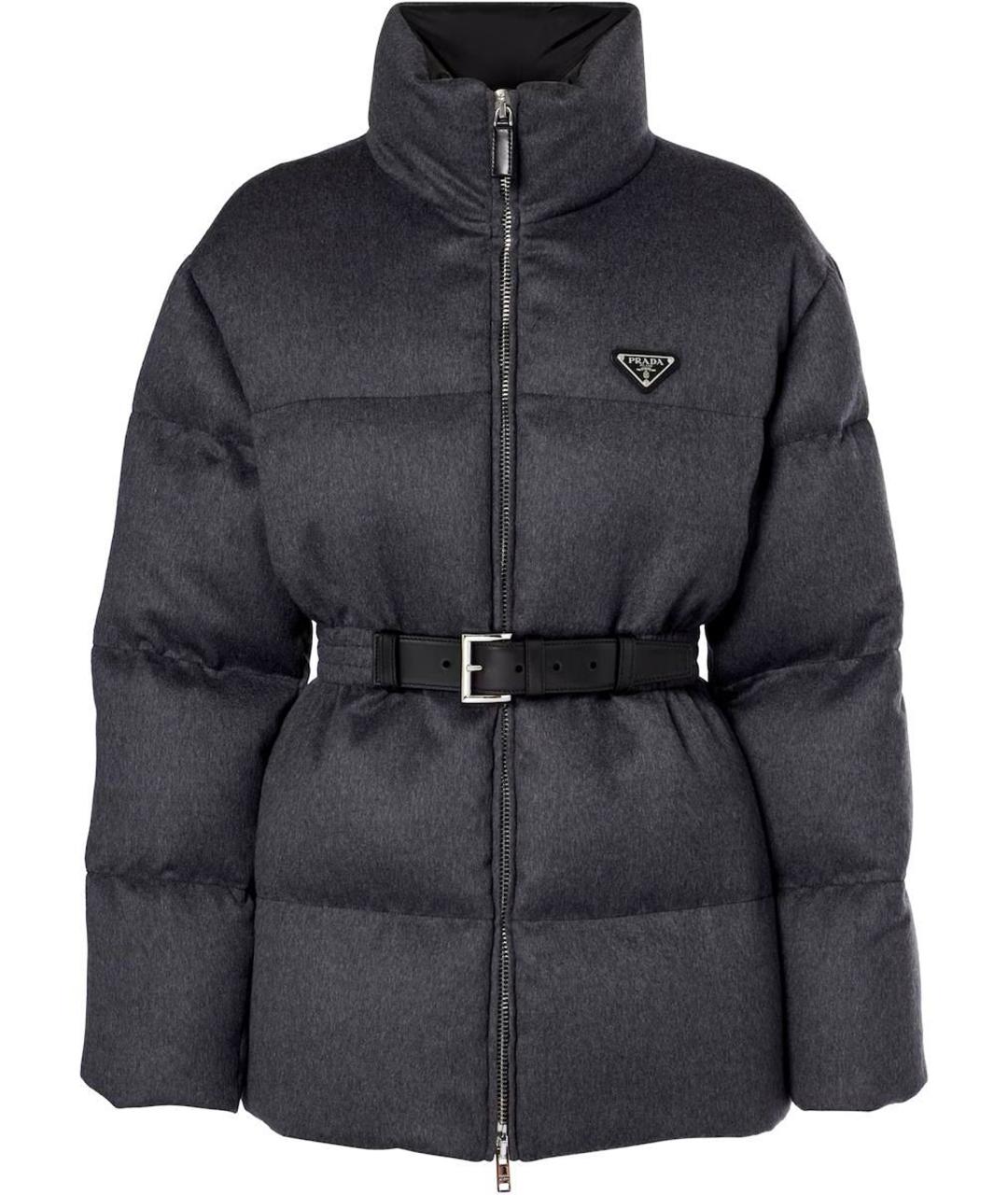 PRADA Серый кашемировый пуховик, фото 1