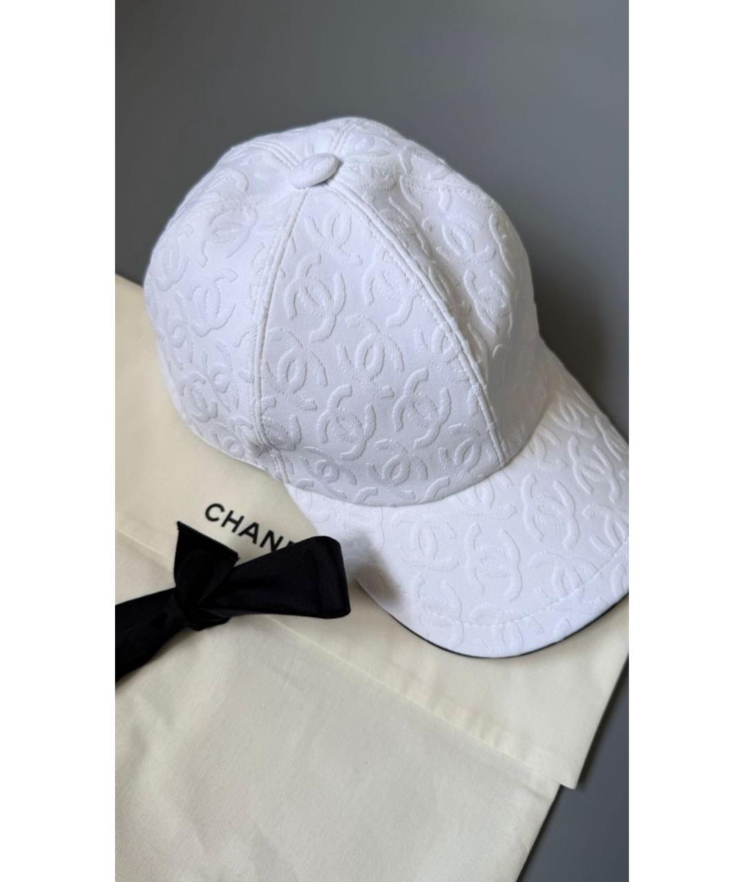 CHANEL Белая хлопковая кепка, фото 2