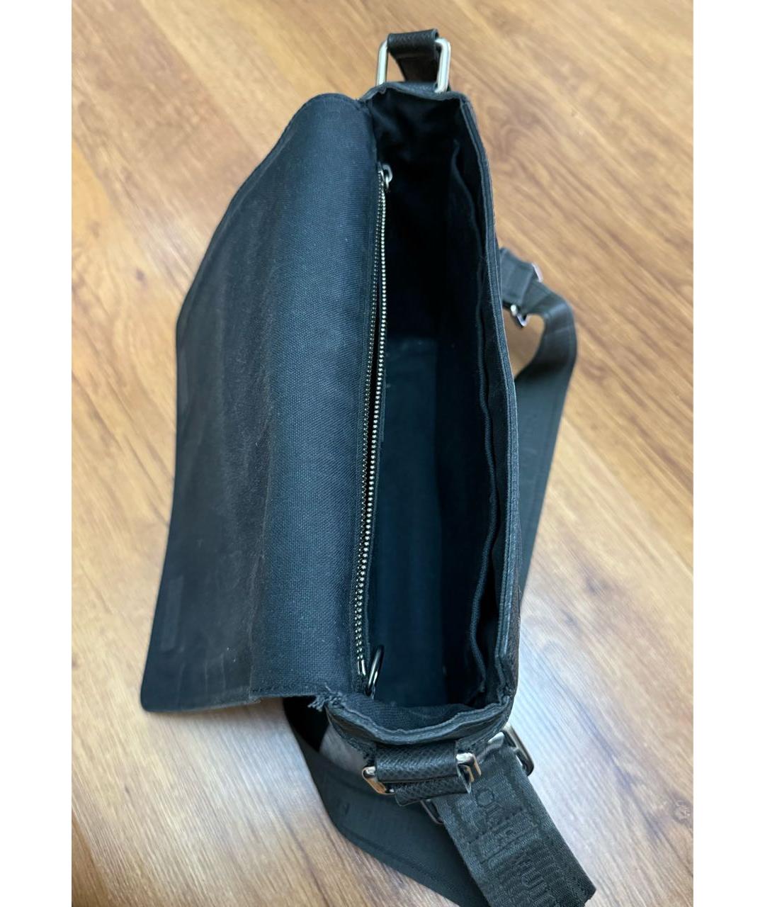 LOUIS VUITTON Черная кожаная сумка на плечо, фото 4