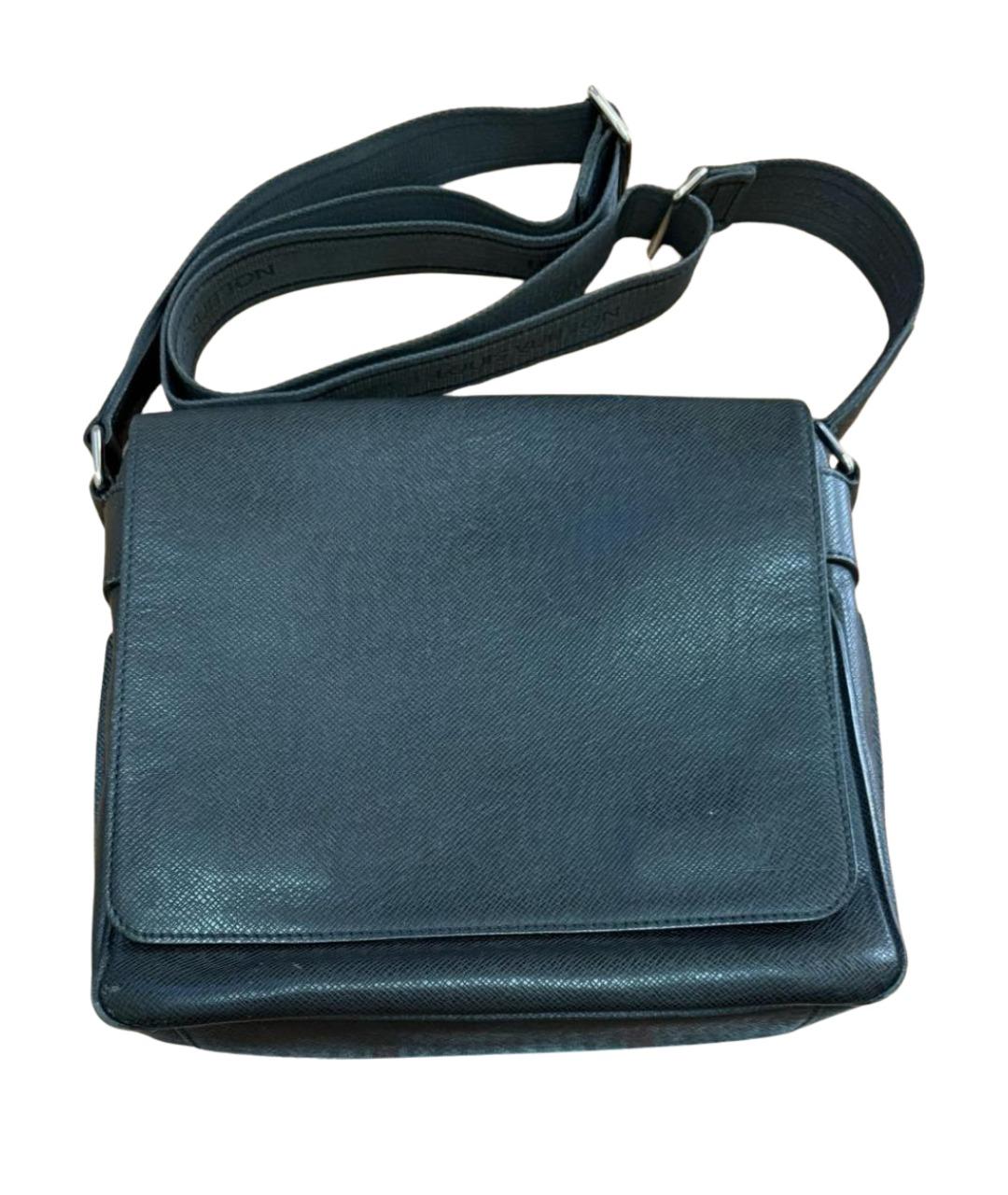 LOUIS VUITTON Черная кожаная сумка на плечо, фото 1