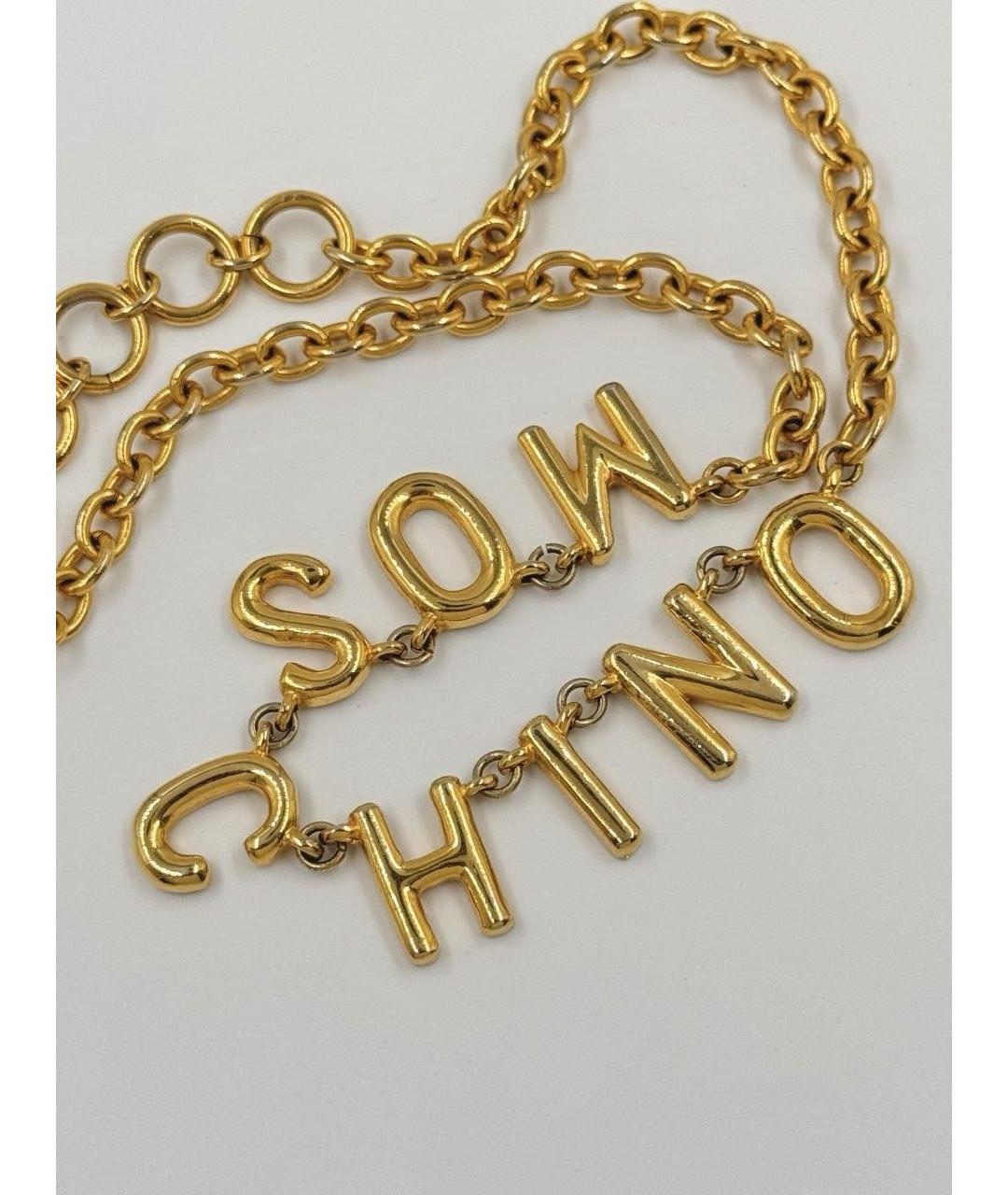 MOSCHINO Золотое позолоченное колье, фото 2