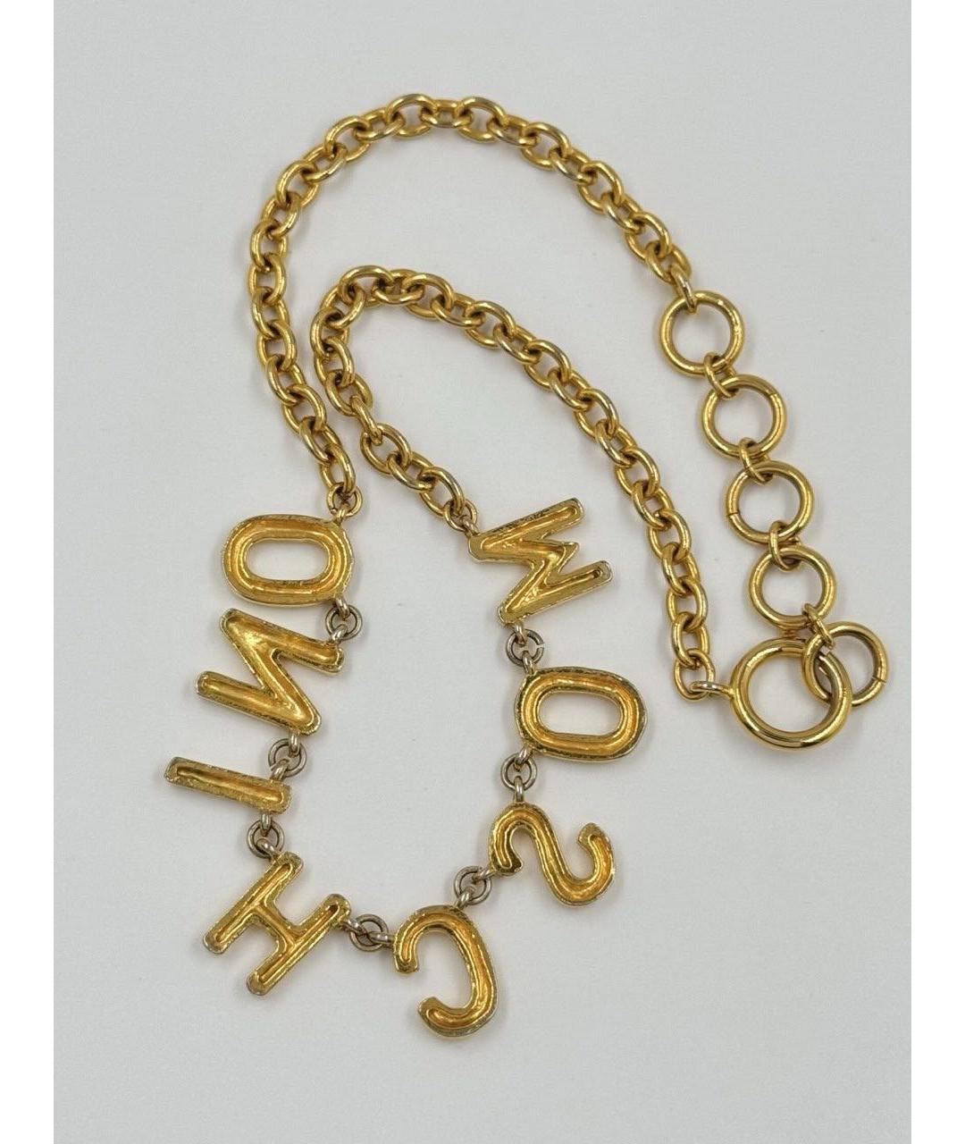 MOSCHINO Золотое позолоченное колье, фото 4