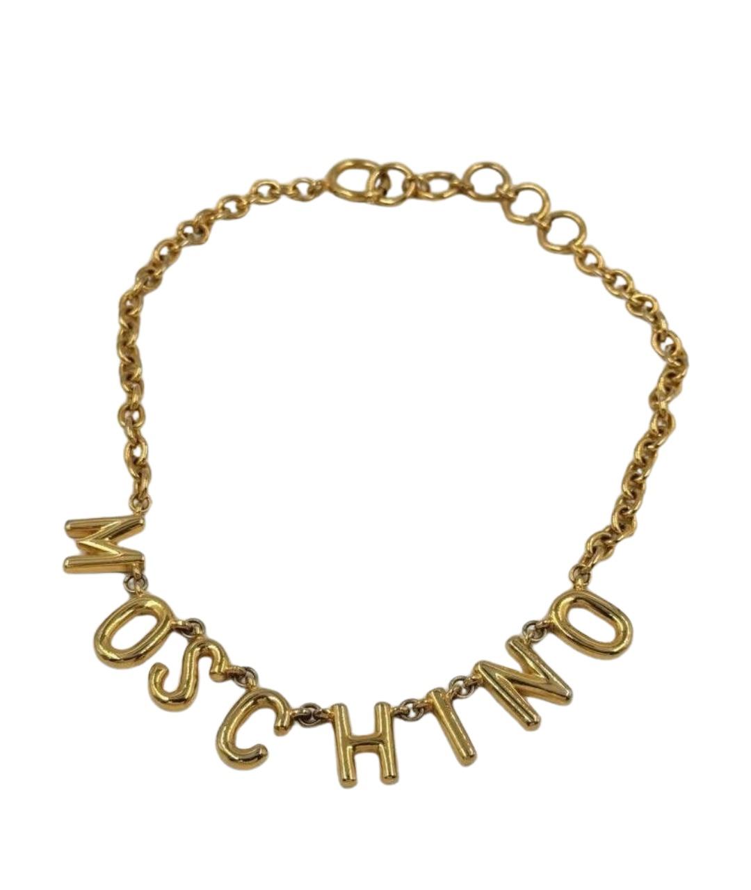 MOSCHINO Золотое позолоченное колье, фото 1