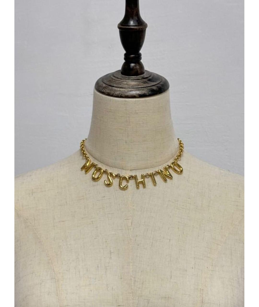 MOSCHINO Золотое позолоченное колье, фото 5
