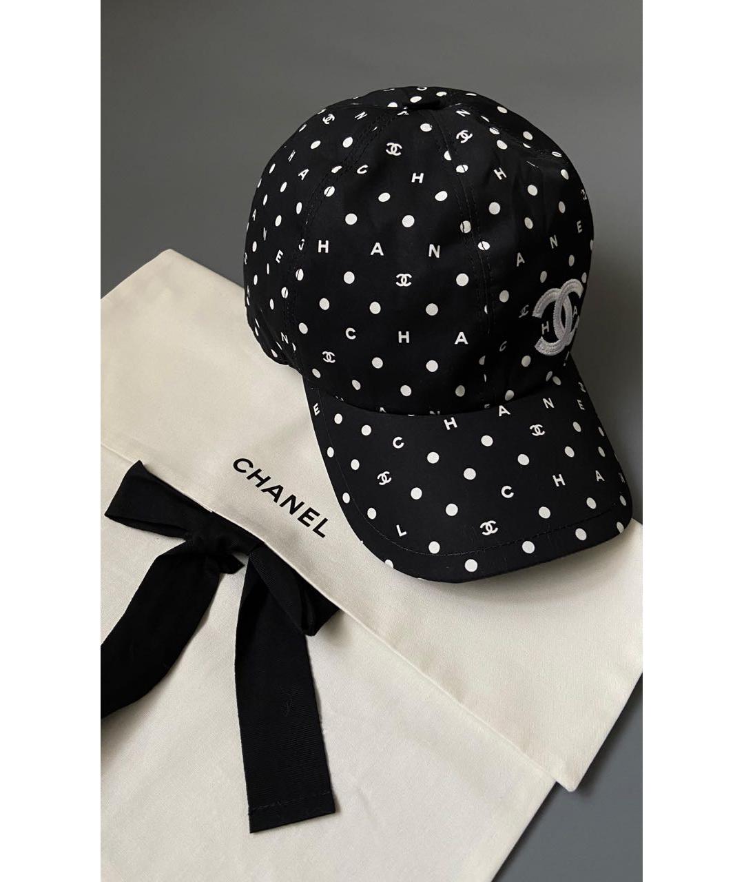 CHANEL Черная хлопковая кепка, фото 2