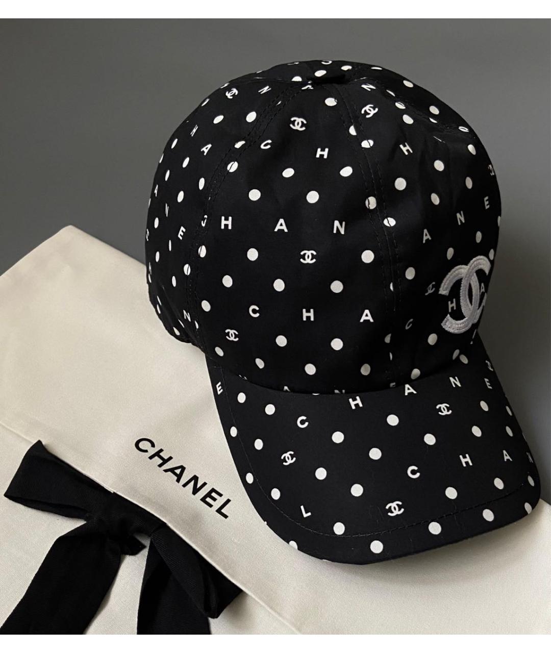 CHANEL Черная хлопковая кепка, фото 3