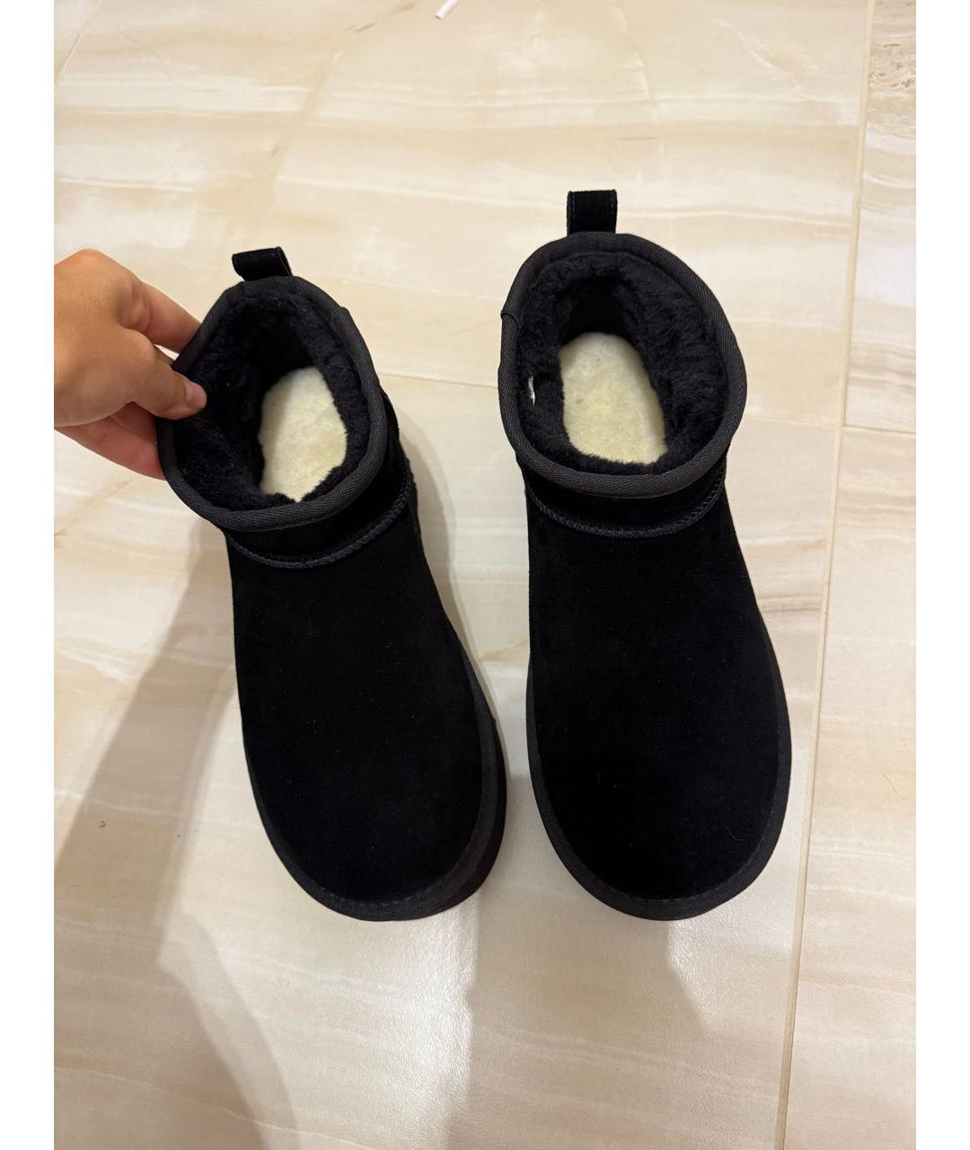 UGG AUSTRALIA Черные замшевые полусапоги, фото 5